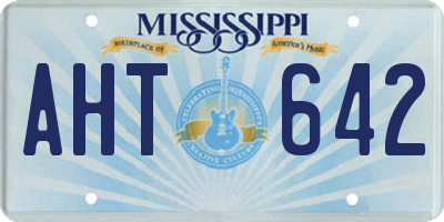 MS license plate AHT642