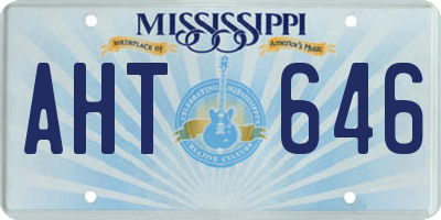MS license plate AHT646