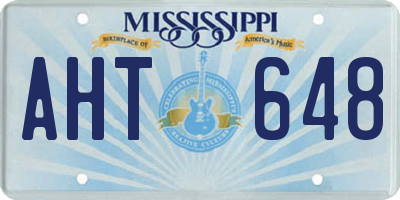 MS license plate AHT648