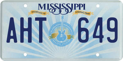 MS license plate AHT649