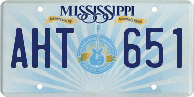 MS license plate AHT651