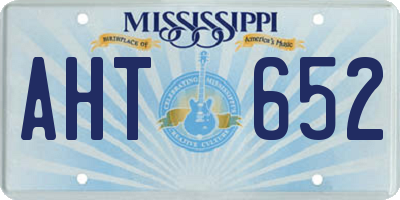 MS license plate AHT652