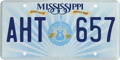 MS license plate AHT657