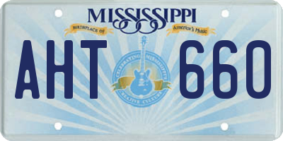 MS license plate AHT660