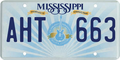 MS license plate AHT663