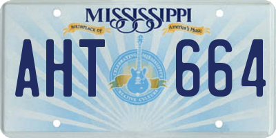 MS license plate AHT664