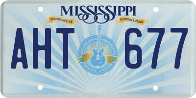 MS license plate AHT677