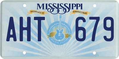 MS license plate AHT679