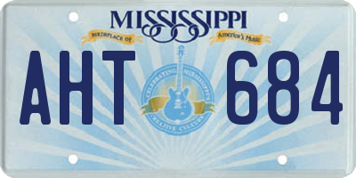 MS license plate AHT684