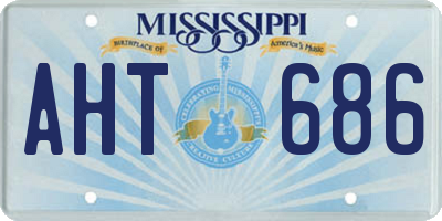 MS license plate AHT686