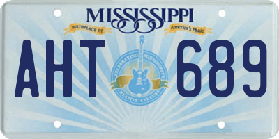MS license plate AHT689