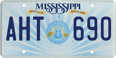 MS license plate AHT690