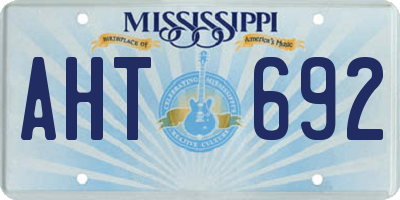 MS license plate AHT692