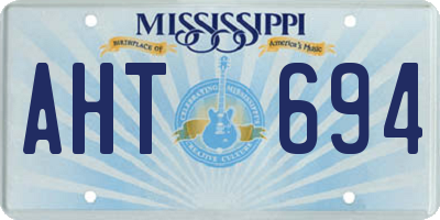 MS license plate AHT694