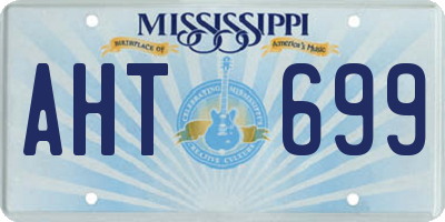 MS license plate AHT699