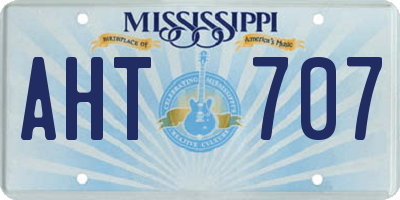MS license plate AHT707