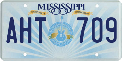 MS license plate AHT709