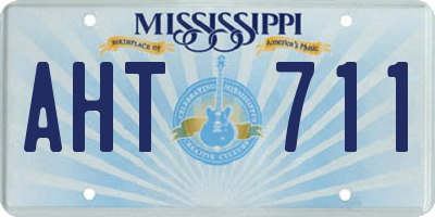 MS license plate AHT711