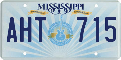 MS license plate AHT715