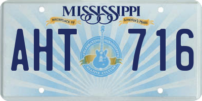 MS license plate AHT716