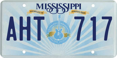 MS license plate AHT717