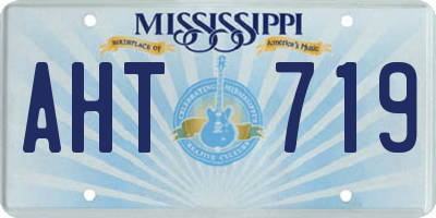 MS license plate AHT719