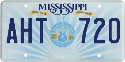 MS license plate AHT720