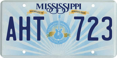 MS license plate AHT723