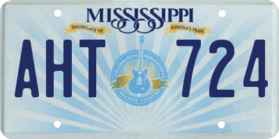 MS license plate AHT724