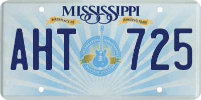 MS license plate AHT725