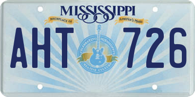 MS license plate AHT726