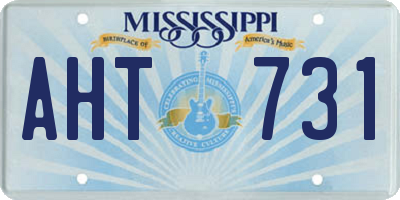 MS license plate AHT731
