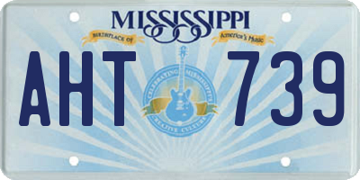 MS license plate AHT739