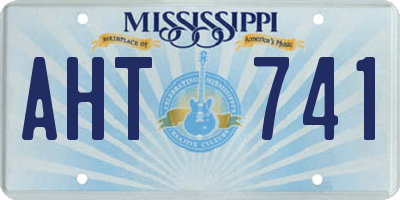 MS license plate AHT741