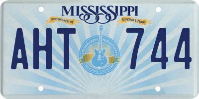 MS license plate AHT744