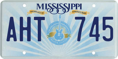 MS license plate AHT745