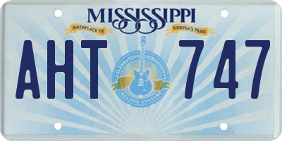 MS license plate AHT747