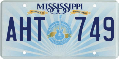 MS license plate AHT749
