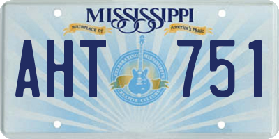 MS license plate AHT751