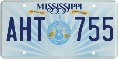MS license plate AHT755
