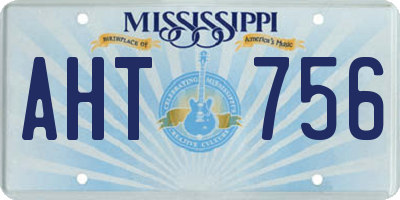 MS license plate AHT756