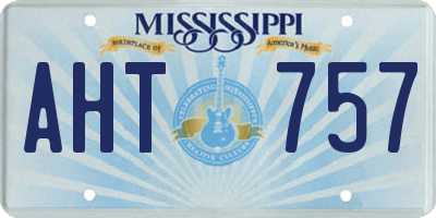 MS license plate AHT757