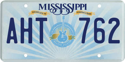 MS license plate AHT762