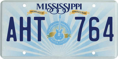 MS license plate AHT764
