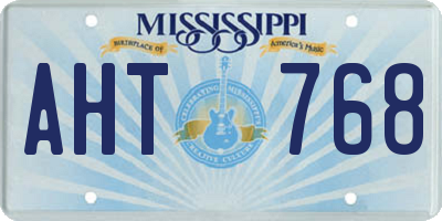 MS license plate AHT768