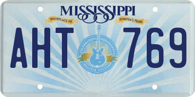 MS license plate AHT769