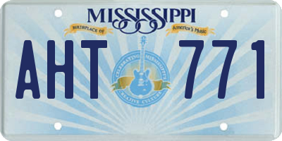 MS license plate AHT771