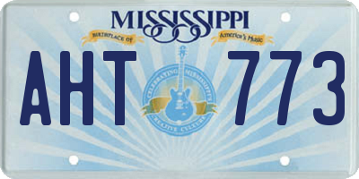 MS license plate AHT773