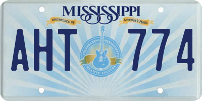 MS license plate AHT774