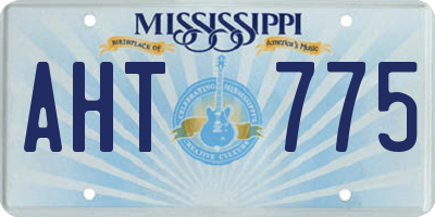 MS license plate AHT775